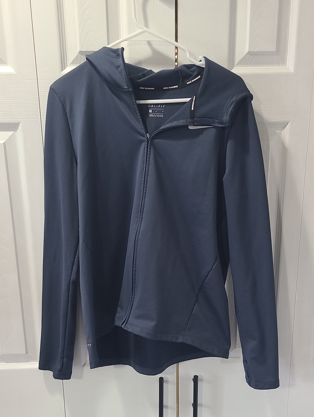 Nike Running Navy Hooded Dri-FIT Full-Zip Utility Jacket